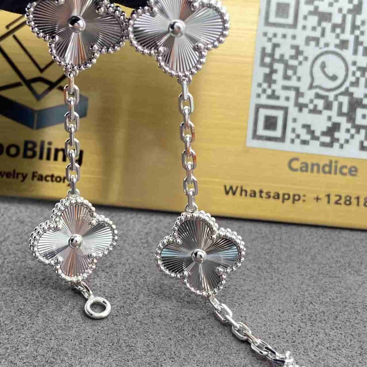 van cleef white gold bracelet