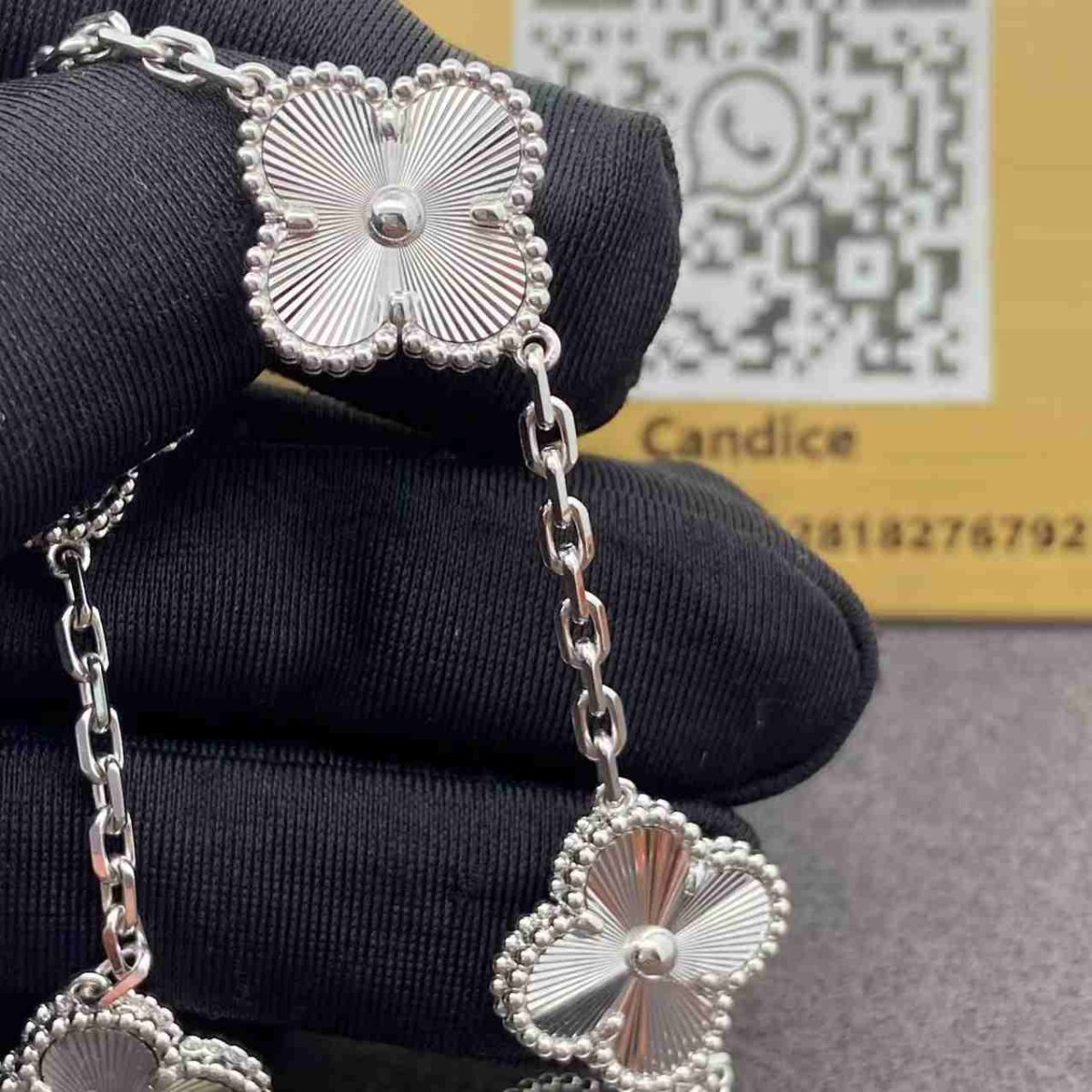 van cleef white gold bracelet