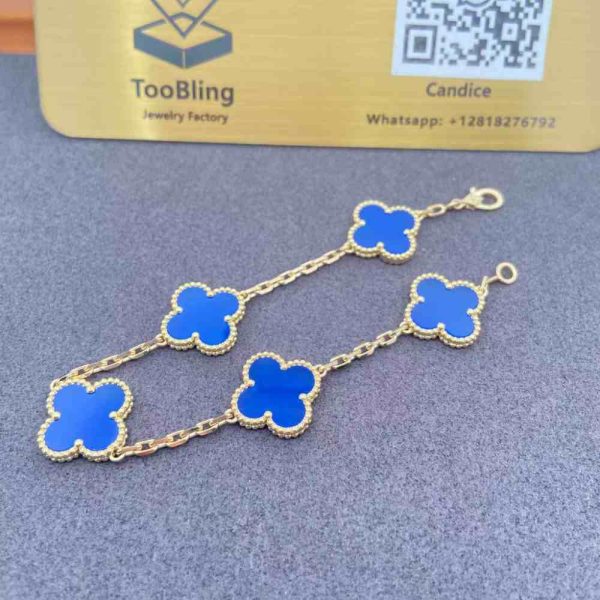 van cleef blue agate bracelet copy