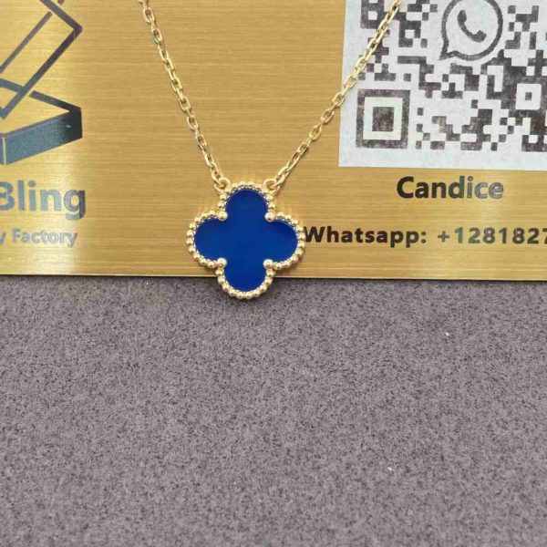 van cleef blue agate necklace copy