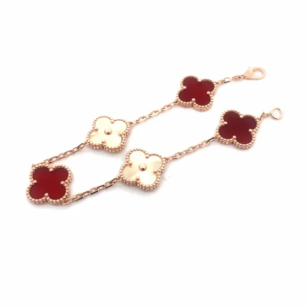 Van Cleef VCA Guilloche Carnelian Bracelet
