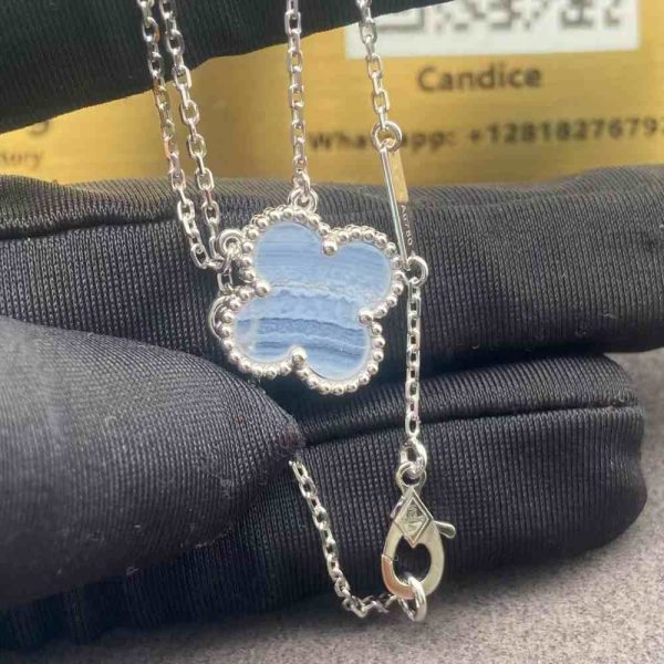 Van Cleef and Arpels Blue Chalcedony Necklace VCARD34900