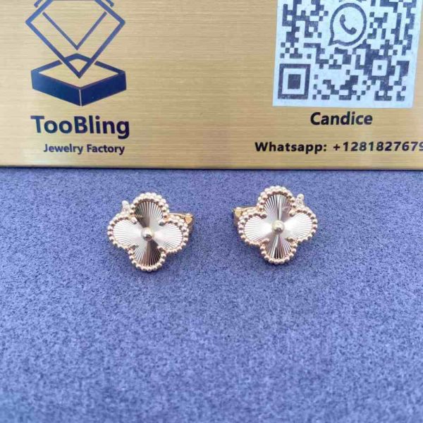 van cleef and arpels guilloche earrings copy