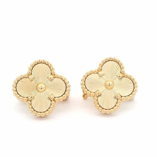 van cleef and arpels guilloche earrings copy