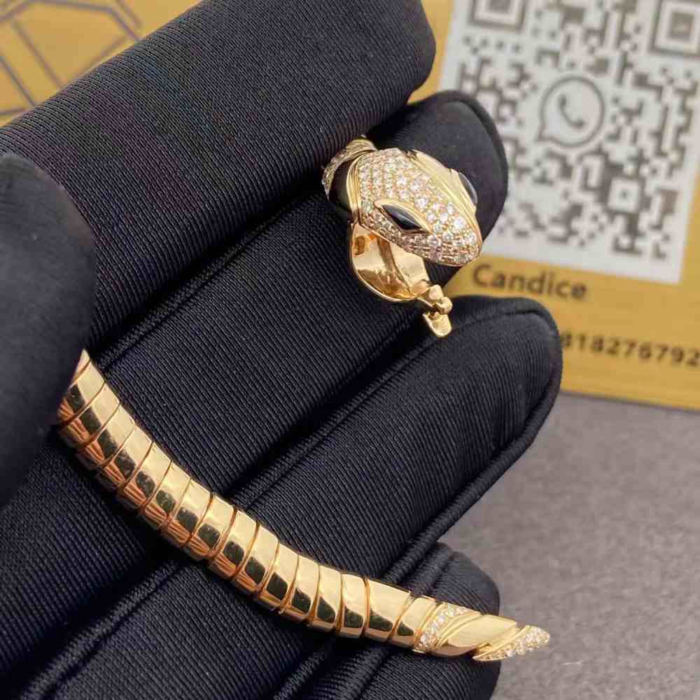 Bulgari Yellow Gold Serpenti Tubogas Necklace 360632 (2) Bulgari Yellow Gold Serpenti Tubogas Necklace