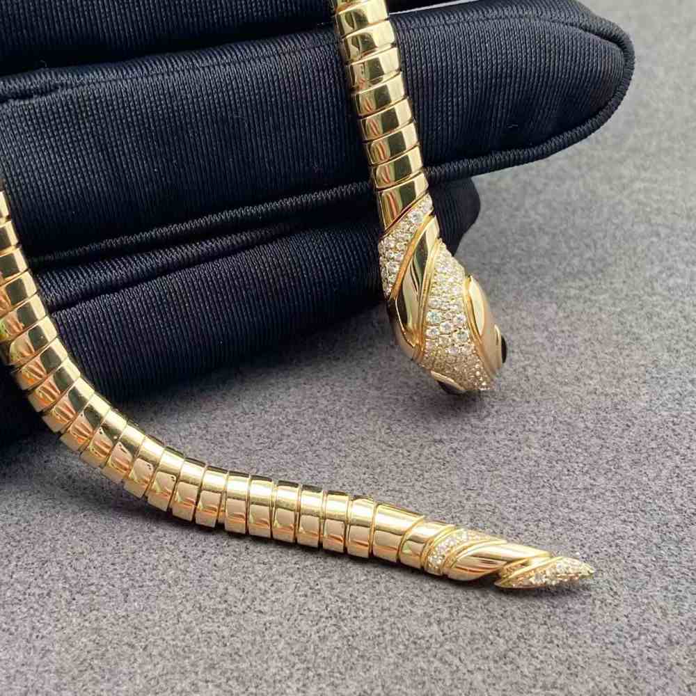 Bulgari Yellow Gold Serpenti Tubogas Necklace 360632 (4) Bulgari Yellow Gold Serpenti Tubogas Necklace