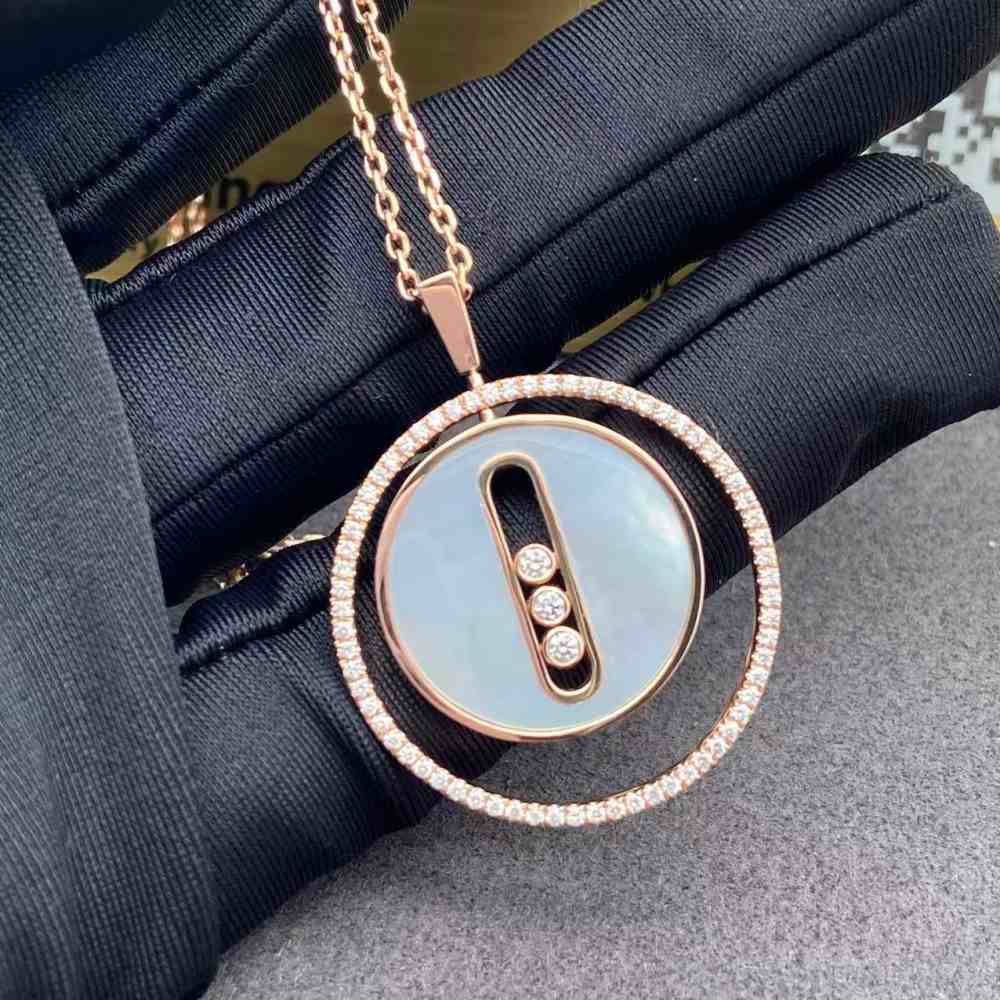 Messika Lucky Move Diamond White Mother-of-pearl Long Necklace (2) Messika Lucky Move Diamond White Mother-of-pearl Long Necklace