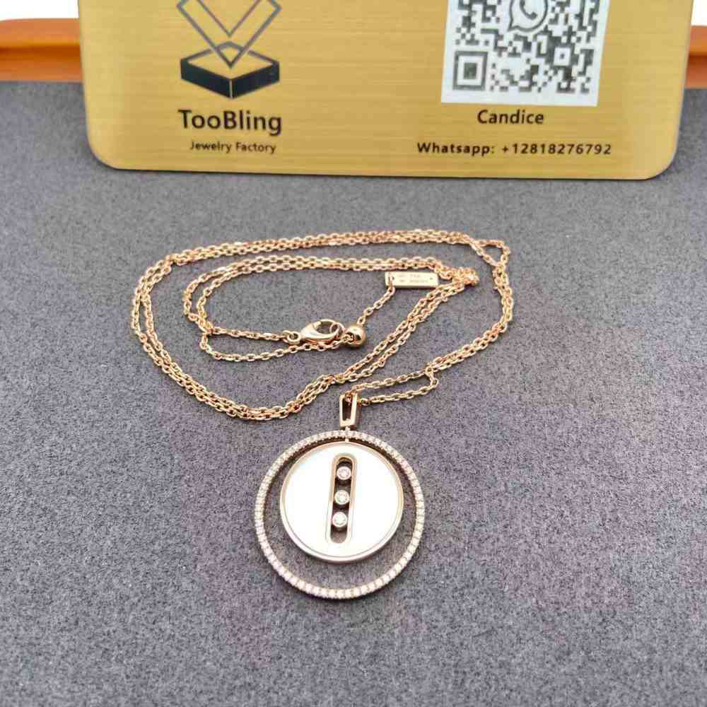 Messika Lucky Move Diamond White Mother-of-pearl Long Necklace Messika Lucky Move Diamond White Mother-of-pearl Long Necklace