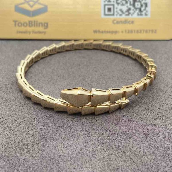 18k Yellow Gold Bvlgari Serpenti Viper Bracelet 361296