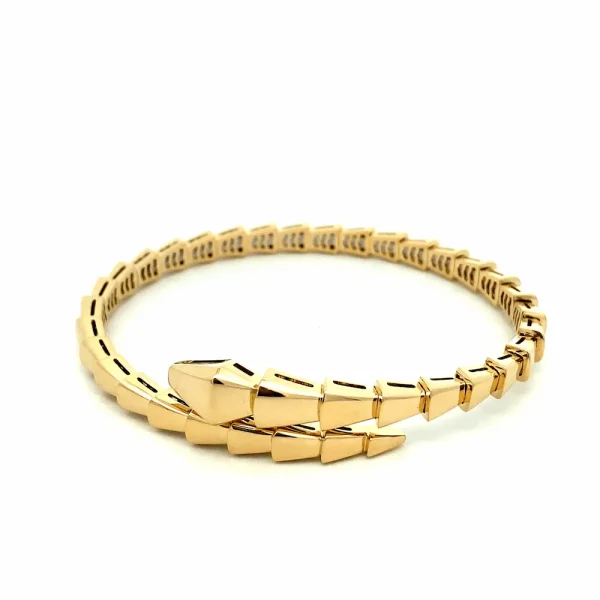 18k Yellow Gold Bvlgari Serpenti Viper Bracelet 361296