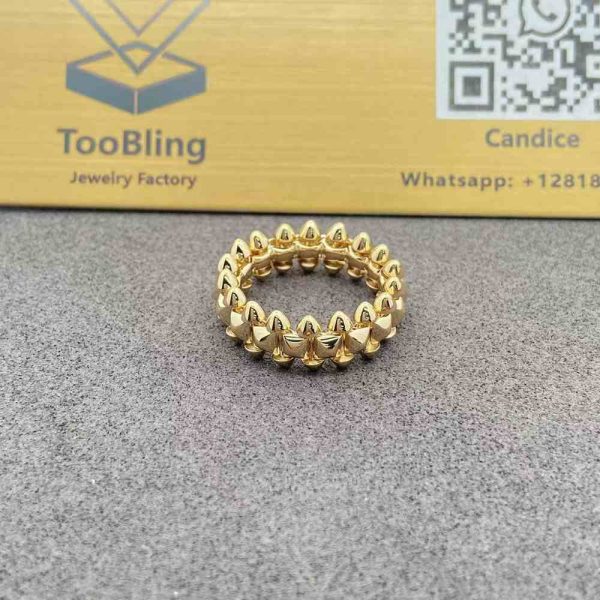 Customized 18K Yellow Gold Clash de Cartier Ring Medium Model