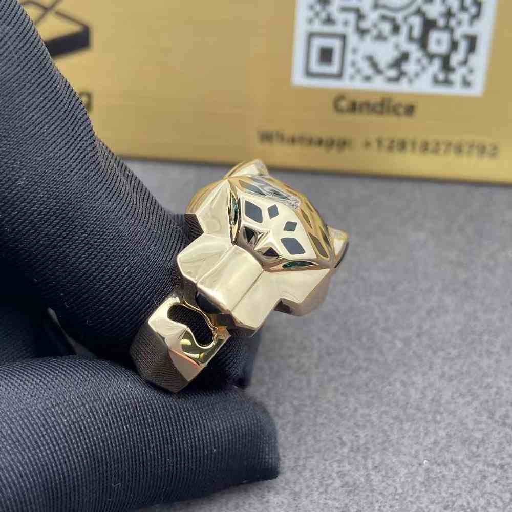 Panthere de Cartier Ring 18k Yellow Gold Garnet Onyx Ring B4074152 Panthere de Cartier Ring 18k Yellow Gold Garnet Onyx Ring B4074152