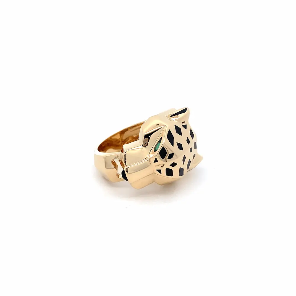 Panthere de Cartier Ring 18k Yellow Gold Garnet Onyx Ring B4074152 Panthere de Cartier Ring 18k Yellow Gold Garnet Onyx Ring B4074152