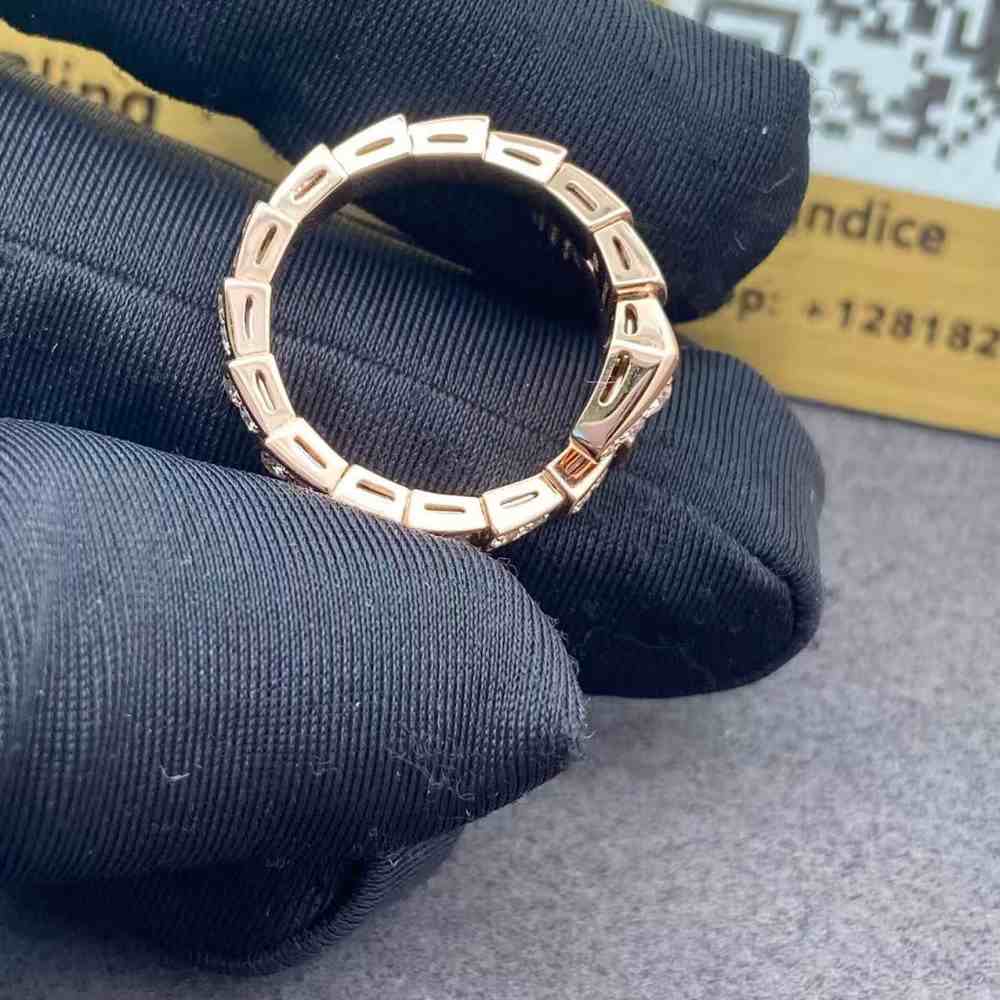Bvlgari Serpenti Diamond Earrings 18K Rose Gold 358361 (3)